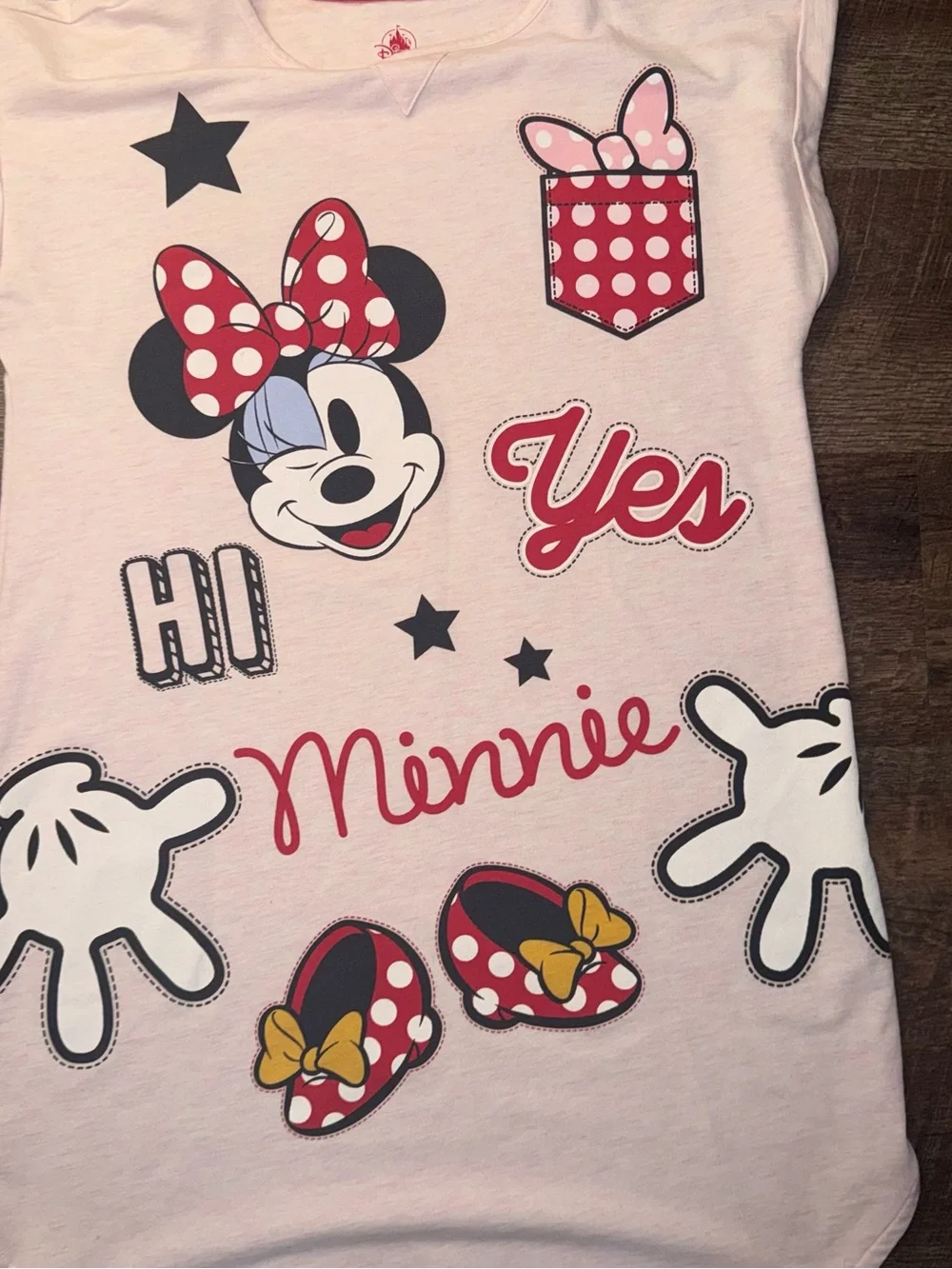 Disney Store Minnie Mouse Pink Graphic Nightshirt Size XS/S - Picture 5 of 8